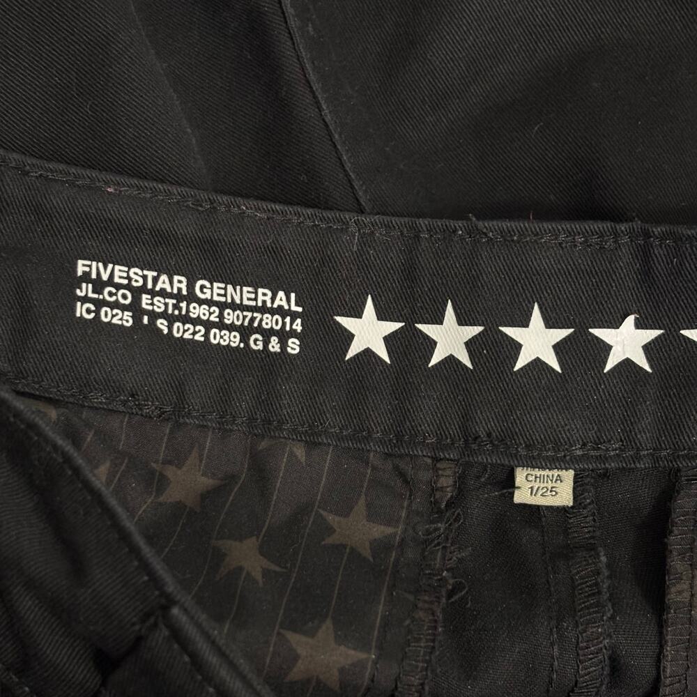 FiveStar General Pants Juniors 1 25 Black Wide Leg Downtown Chino Baggy Canvas - Picture 10 of 13